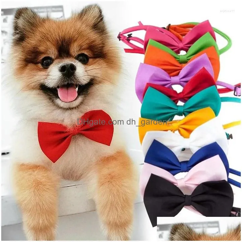 dog apparel pet cat bow knot necklace cute funny adjustable bowtie strap collar dogs accessories tie puppy supplies