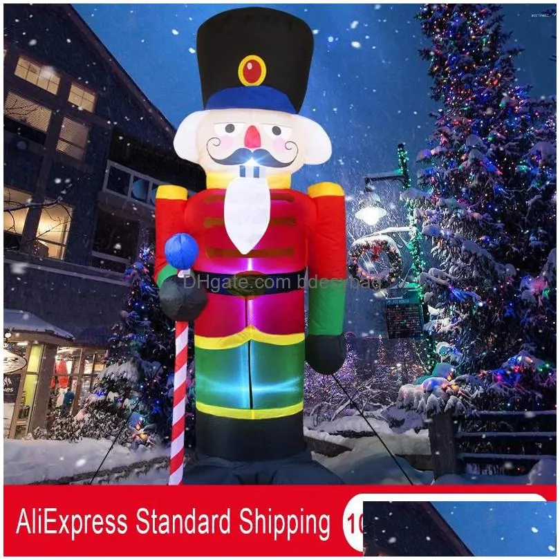 party decoration 8 foot christmas inflatable nutcracker soldier outdoor decorations light up santa claus