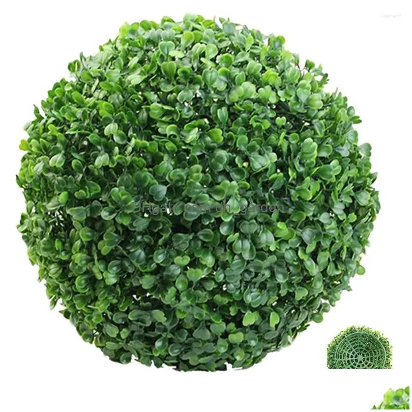 decorative flowers fake ball pendant mall decoration green grass balls party supplies simulated topiary simulation leaf greenery