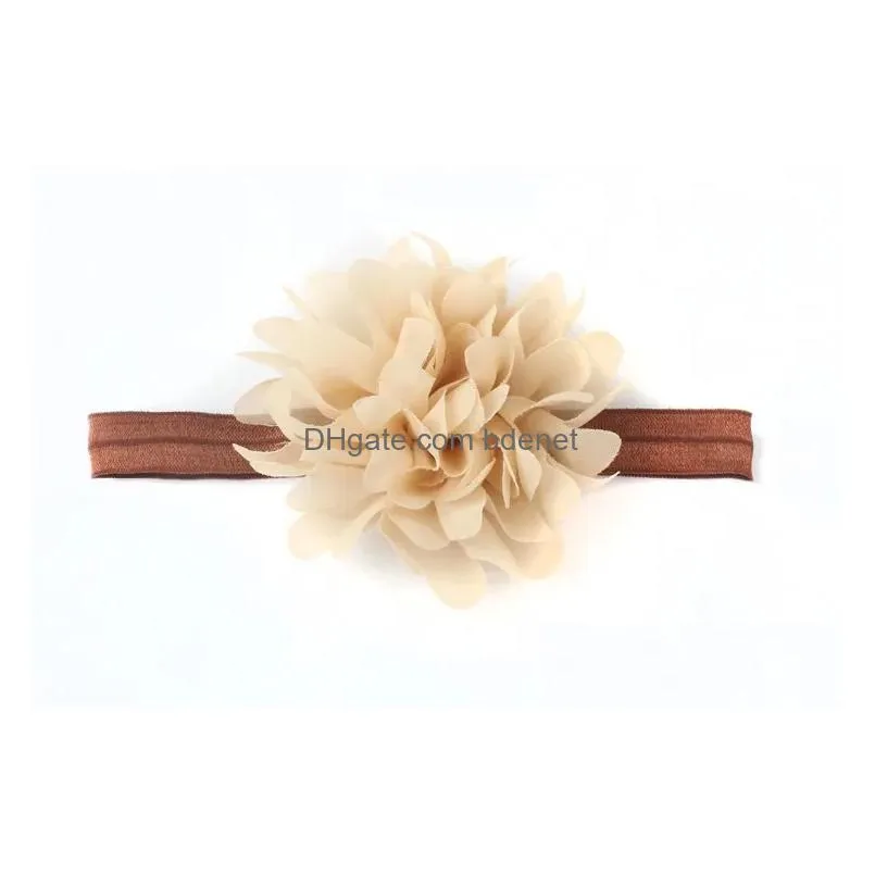 Headband Childrens Creative Hair Band Accessories Chiffon Flower Baby Headband Drop Delivery Hair Products Hair Accessories Tools Dhbej