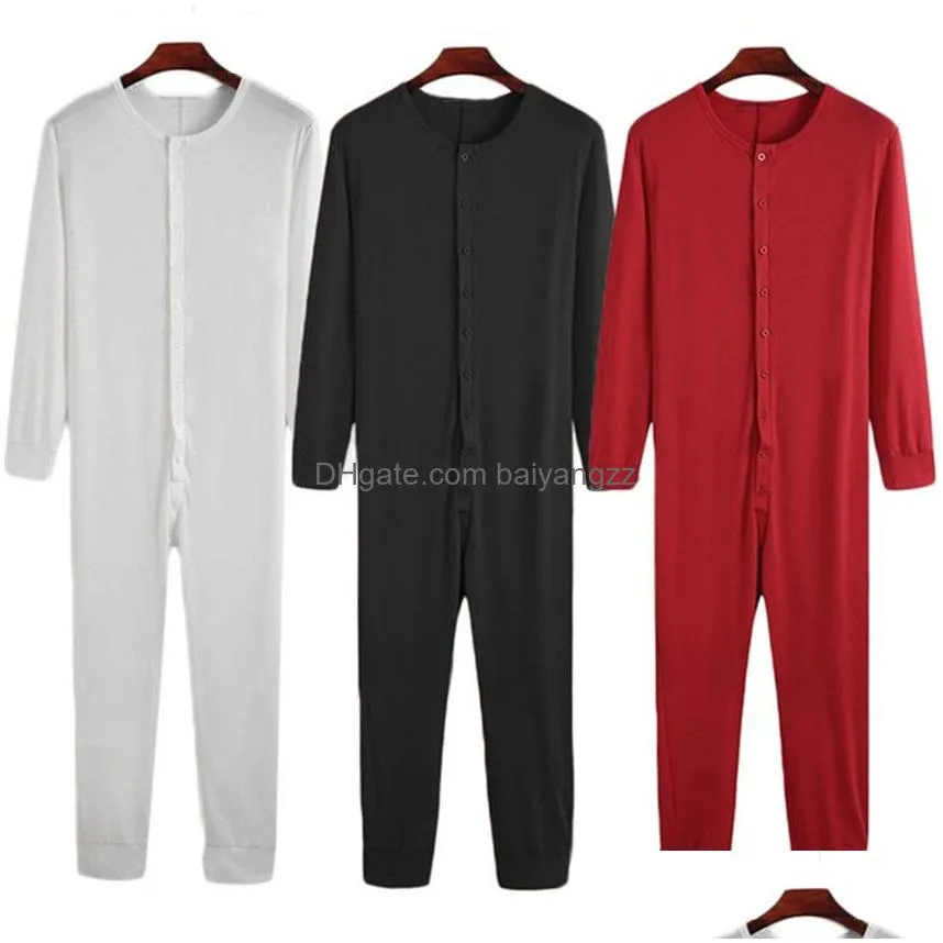 Men`S Sleepwear Mens Stretch Leotard Underwear Pajamas Comfortable And Soft Sleepwear Bodysuit Y Jockstrap Open Butt Briefs Drop Deliv Dhktn