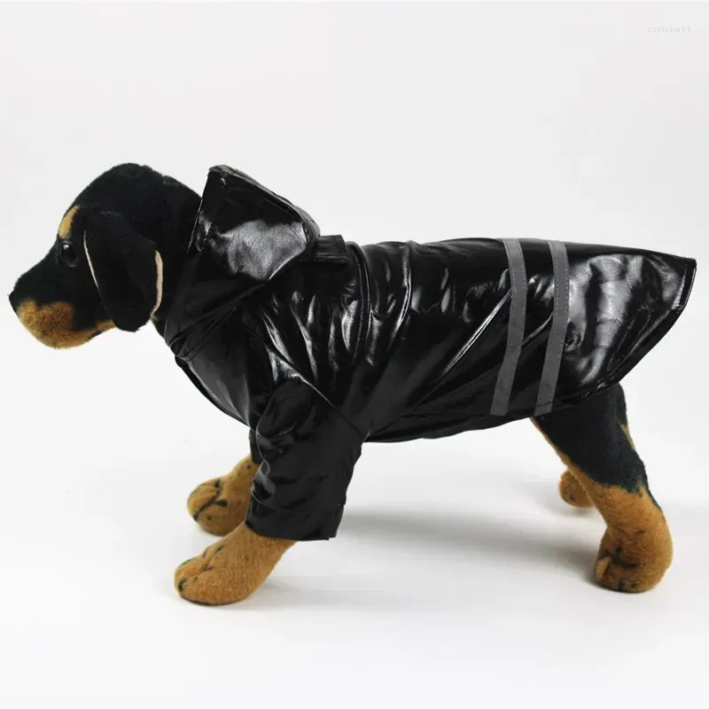 dog apparel clothes hooded raincoats reflective strip dogs rain coat waterproof jackets outdoor breathable for puppies raincoat