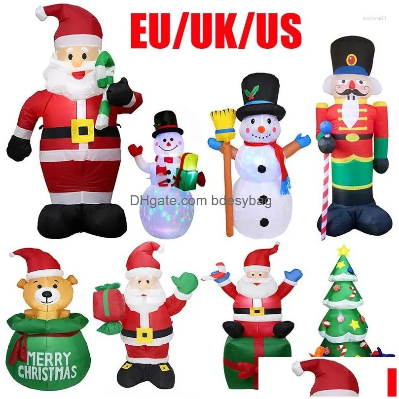 party decoration led inflatable christmas santa claus ornament outdoor decorations for home navidad 2023 year decor uk/us/eu