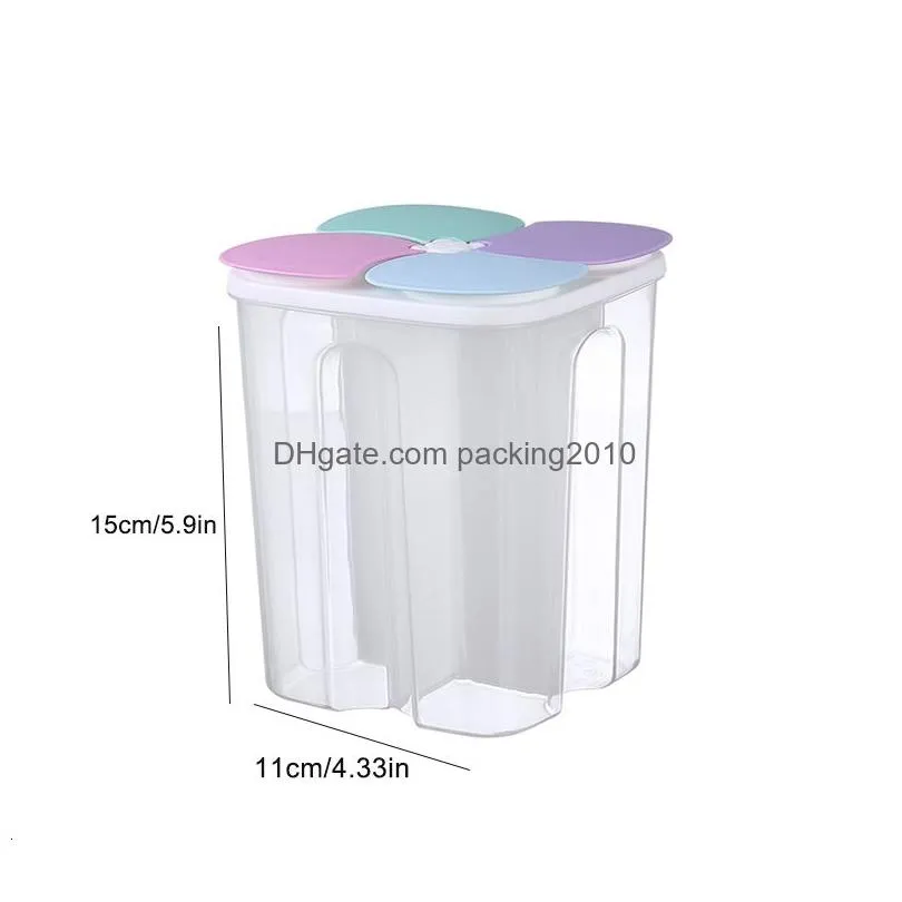 Bottles & Jars Bottles Jars Kitchen Storage Box Food Containers Plastic Grain Tank Sealed Moisture Proof With Lid Container Drop Deliv Dhoai