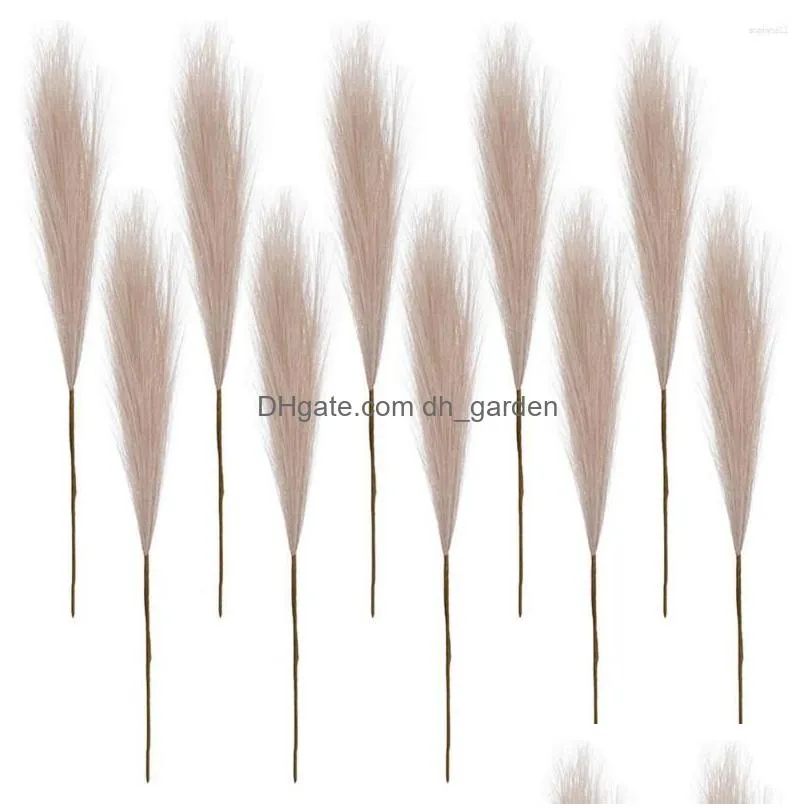 decorative flowers 10pcs faux pampas grass decor flower arrangement art vase filler artificial pompous wedding party home decoration