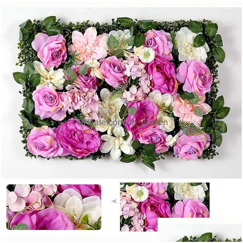 decorative flowers 40x60cm silk artificial rose green plants wedding decor christmas decoration baby shower party backdrop