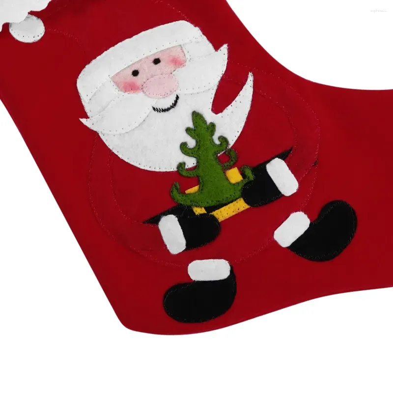 christmas decorations 6pcs felt holiday stockings gift kids bags treat candy for home tree decor year 2023