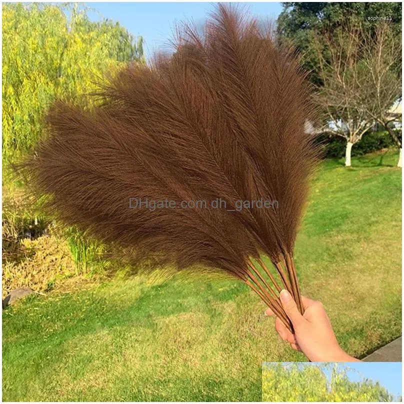 decorative flowers 70cm simulation silk pampas grass flower artificial bouquet fake plants for wedding home room decor christmas