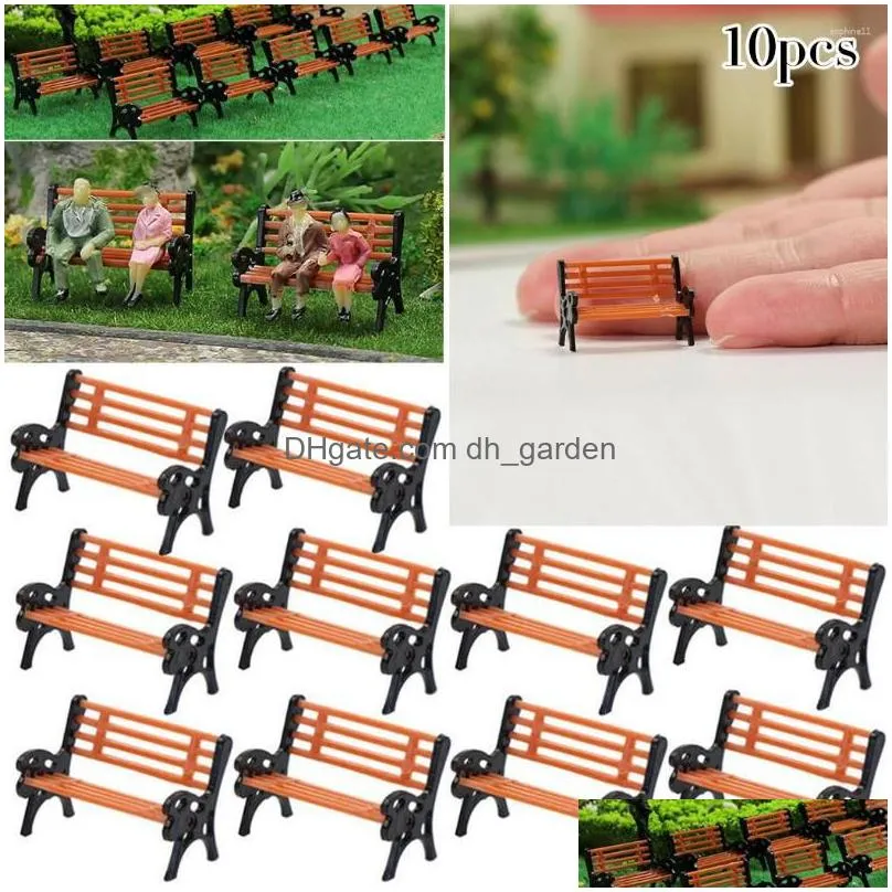 decorative flowers brand model park bench 0.79 0.55 0.35inch/2 1.4 0.9cm 10pcs 187 chair for ho scale street layout