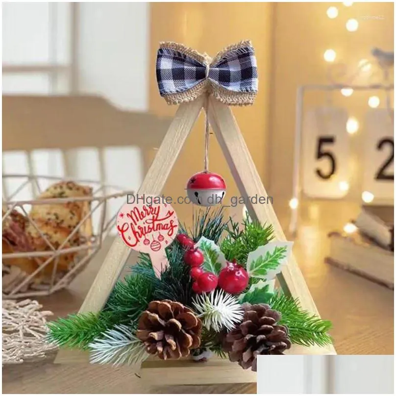 christmas decorations desk led tree lighted wooden centerpieces ornaments pine material decoration supplies for bedroom coffee shops