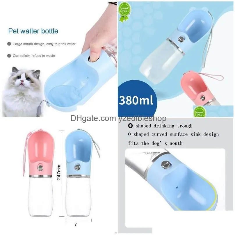 Dog Toys & Chews Dog Toys Chews Portable Pet Water Bottle For Dogs Mtifunction Food Feeder Drinking Bowl Puppy Cat Dispenser Products Dhugj