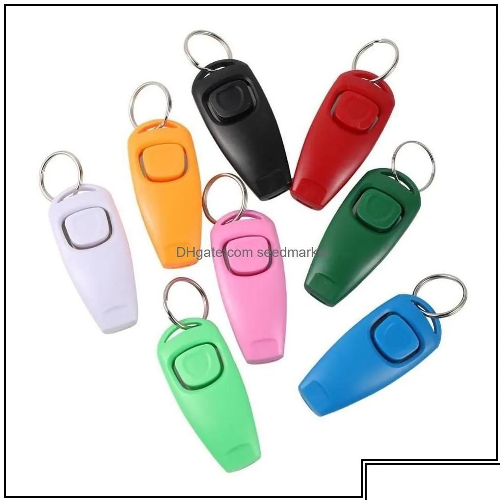 Dog Training & Obedience Dog Training Obedience Pet Whistle And Clicker Puppy Stop Barking Aid Tool Portable Trainer Pro Homeindustry Dhjnk