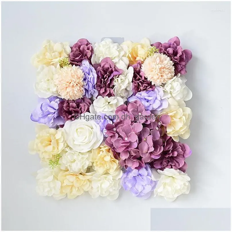 decorative flowers artificial flower wall background rose decoration wedding 3d party simulation