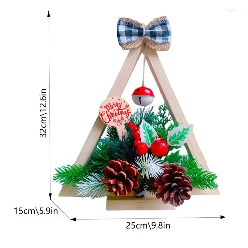 christmas decorations desk led tree lighted wooden centerpieces ornaments pine material decoration supplies for bedroom coffee shops