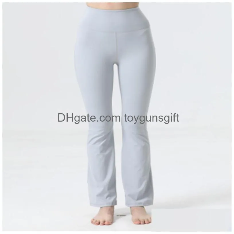 Women Yoga Pants Running Street Groove Flares High Waist Tight Belly Sports Workout Y Nine Minutes Drop Delivery Dhlz8