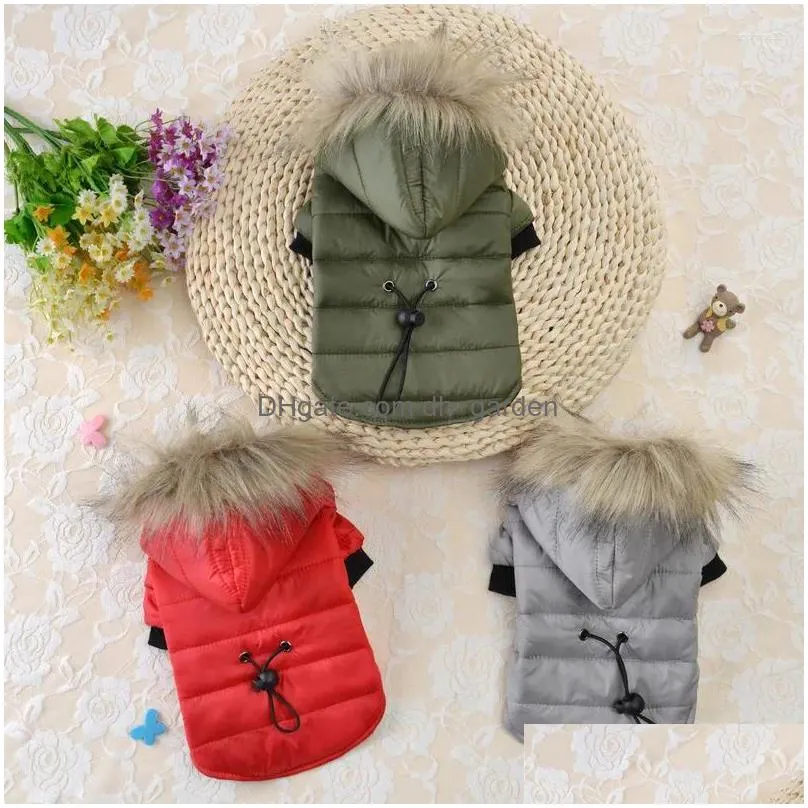 dog apparel coat small jacket windproof warm padded down hoodie snowsuit fashion winter clothes for cat puppy chihuahua yorkie