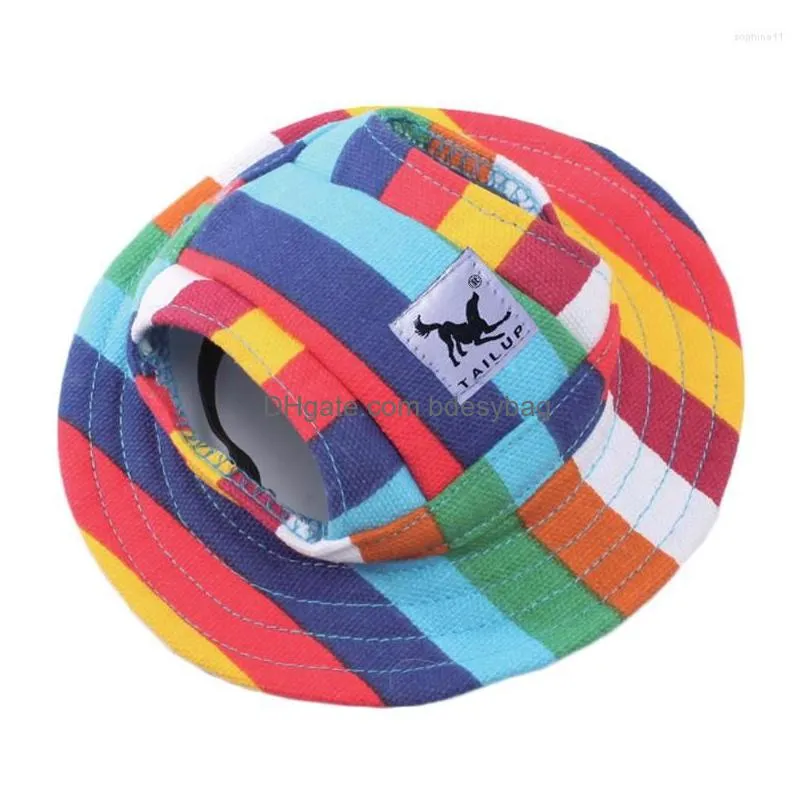 dog apparel round brim pet hat sun mesh with puppy ear holes dachshund/beagle/yorkshire terrier