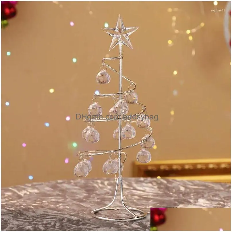 christmas decorations xmas tree handicraft with bell decor desktop mini ornament navidad year