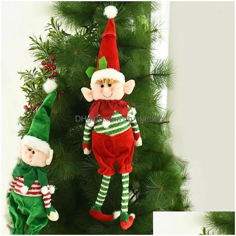 party decoration 1pcs christmas plush legs elf doll ornaments years home gifts xmas tree boy girl toy
