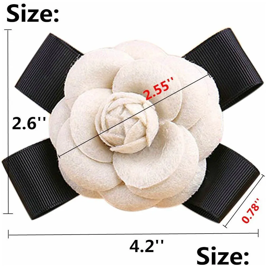 Pins Brooches 80Hou Elegant Wool Camellia Flower Brooch Vintage Bow Floral Pin Drop Delivery 2022 Amajewelry Am03O