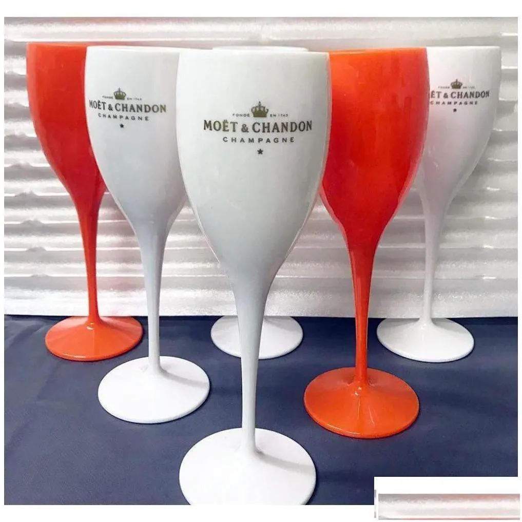 wine glasses acrylic unbreakable champagnes veuve pink orange champagne flutes wholesale party wedding decoration factory direct