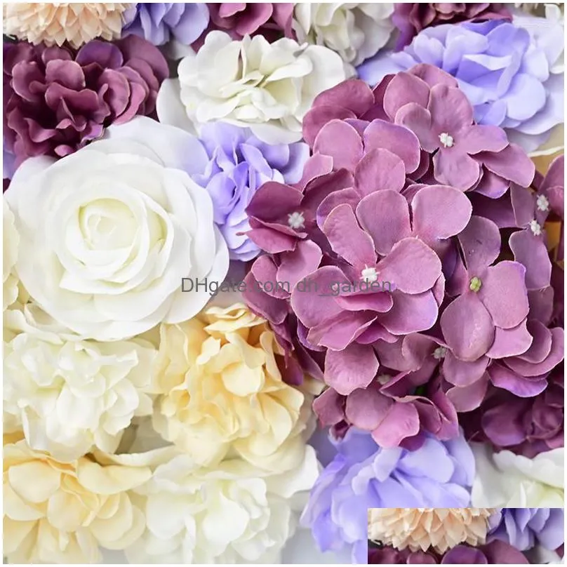 decorative flowers artificial flower wall background rose decoration wedding 3d party simulation