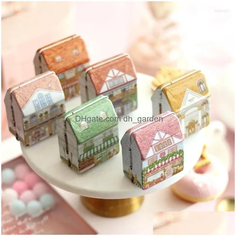 storage bottles mini metal box empty tin tinplate dream house container small kids gift