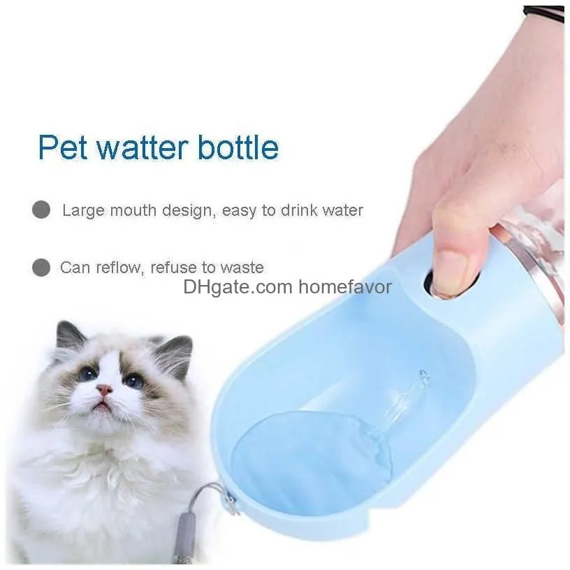 Dog Toys & Chews Dog Toys Chews Portable Pet Water Bottle For Dogs Mtifunction Food Feeder Drinking Bowl Puppy Cat Dispenser Products Dhpnu