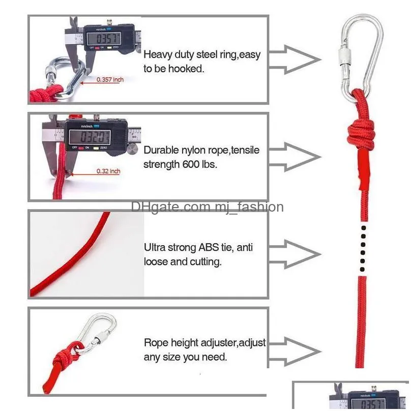 Cords, Slings And Webbing Cords Slings And Webbing 20 Meters Emergency Escape Rope With Climbing Buckle Fishing Magnet 8Mm Nylon Rescu Dhnjq