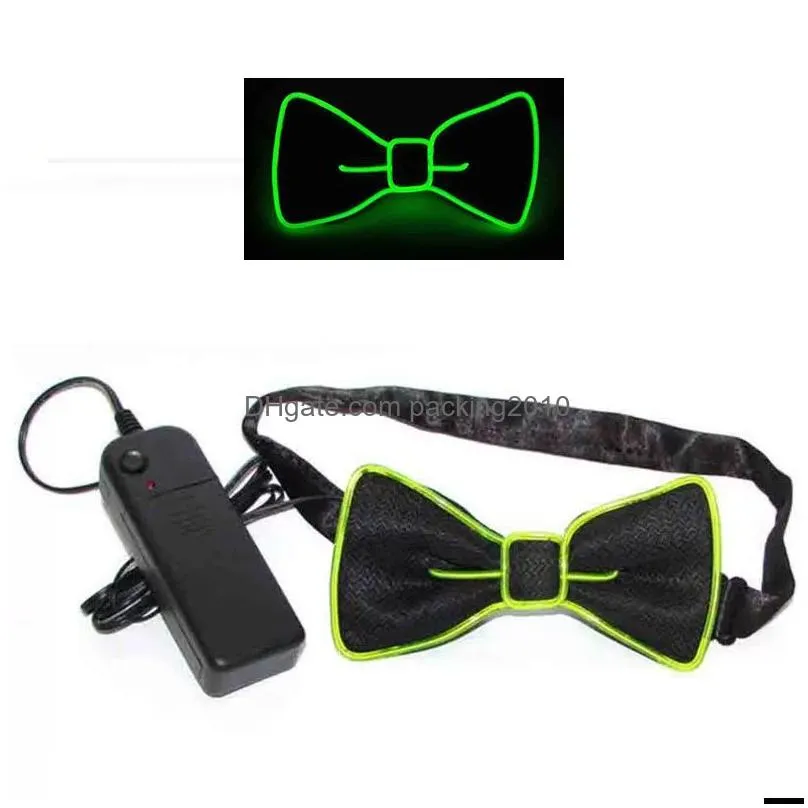 Other Event & Party Supplies Other Event Party Supplies Light Up Mens Led Suspenders Bow Tie Perfect For Music Illuminated Festival Co Dhgtl