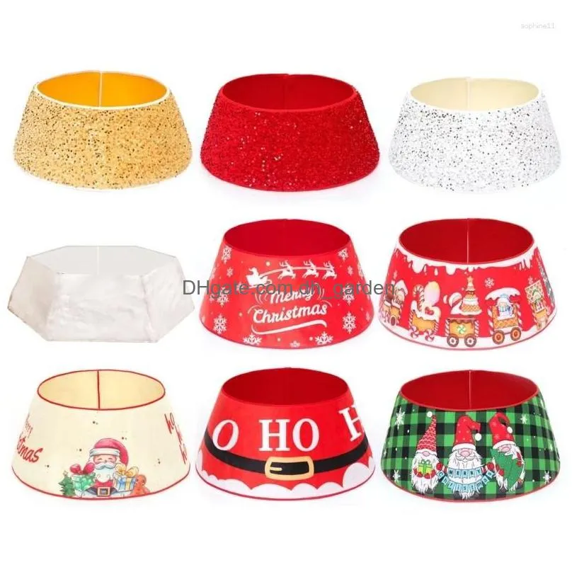 christmas decorations tree collar holiday decoration skirt nonwoven base cover for home decor party year