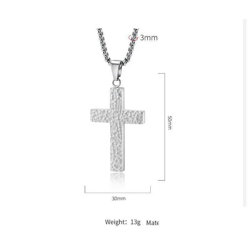 Pendant Necklaces 18K Solid Gold Filled Crucifix Jesus Cross Stunning Chain Necklace Gift Mti-Style Design Select Manufacturers Dhubp