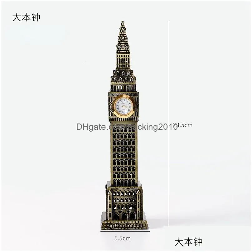 Other Home Decor Bj02 Metal World Famous Building Architecture Model Statue Landmark Tourist Souvenir Home Office Decoration Desk 2303 Dhgm5