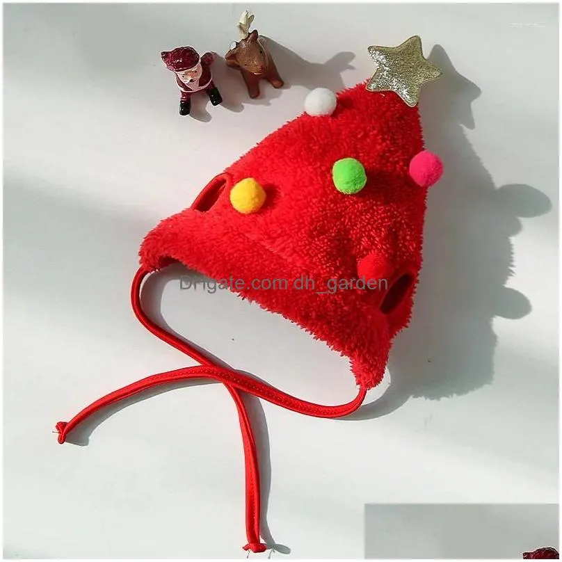 dog apparel christmas pet hat cute antlers saliva towel for cat clothing supplies party caps winter warm accessories