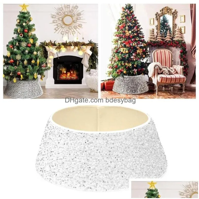 christmas decorations tree collar holiday decoration skirt nonwoven base cover for home decor party year