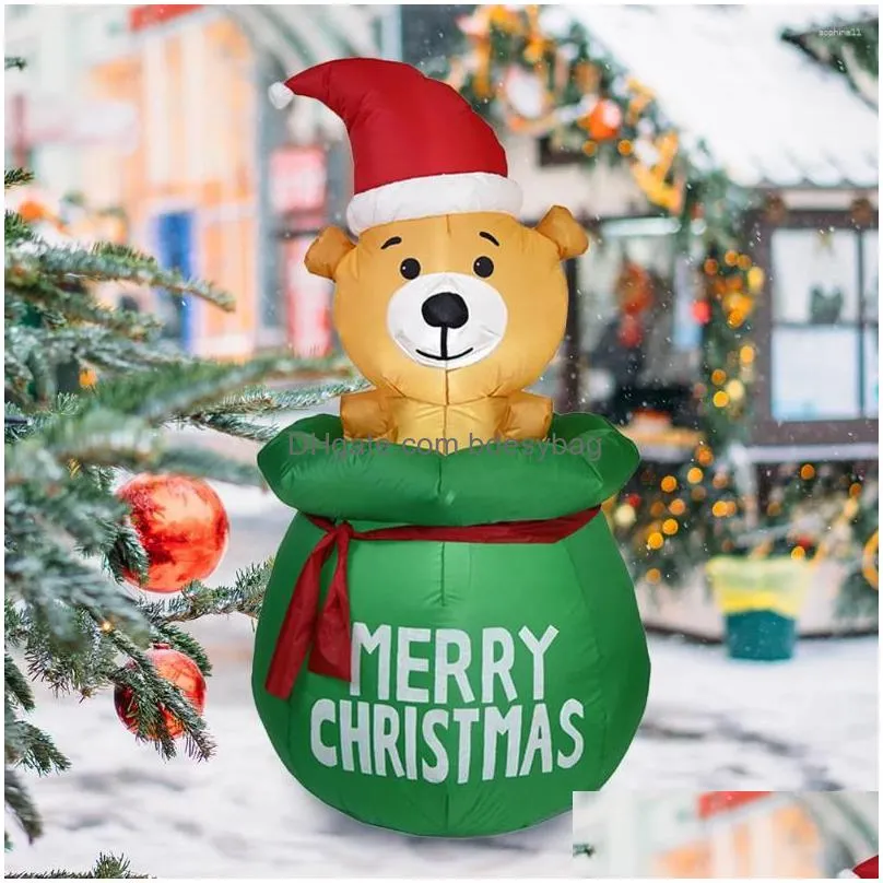 party decoration led inflatable christmas santa claus ornament outdoor decorations for home navidad 2023 year decor uk/us/eu