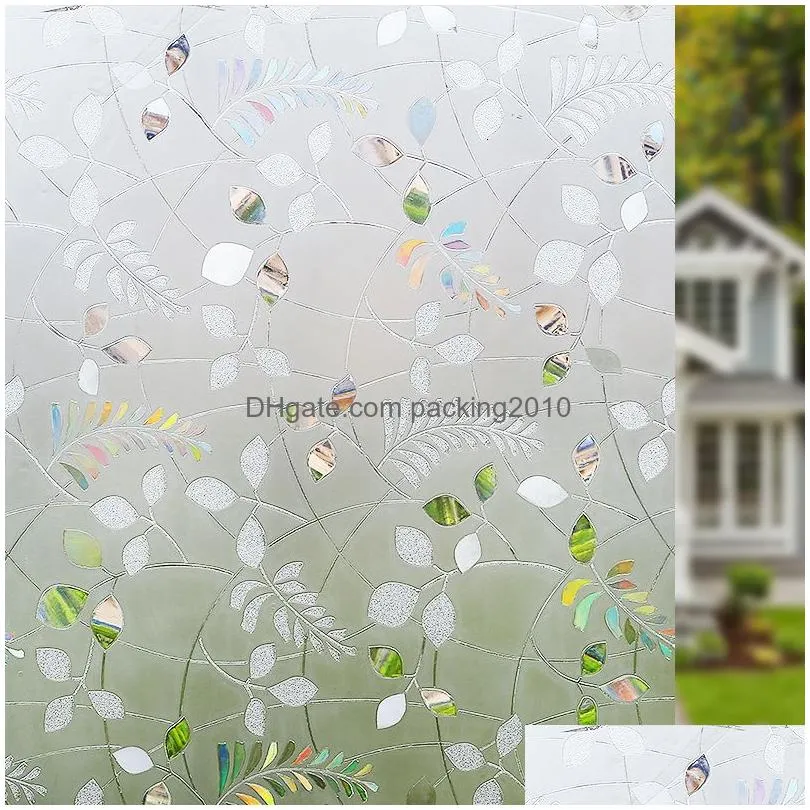 Window Stickers Window Stickers Privacy Film Static Clings Vinyl 3D Decals Rainbow For Control Anti Uv Drop Delivery Home Garden Home Dheyo