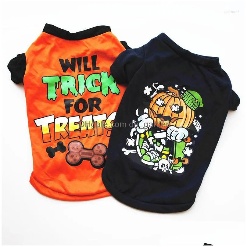 dog apparel halloween pet costume sleeveless shirt vest cat clothes dogs t-shirt pets durable cute breathable fashion