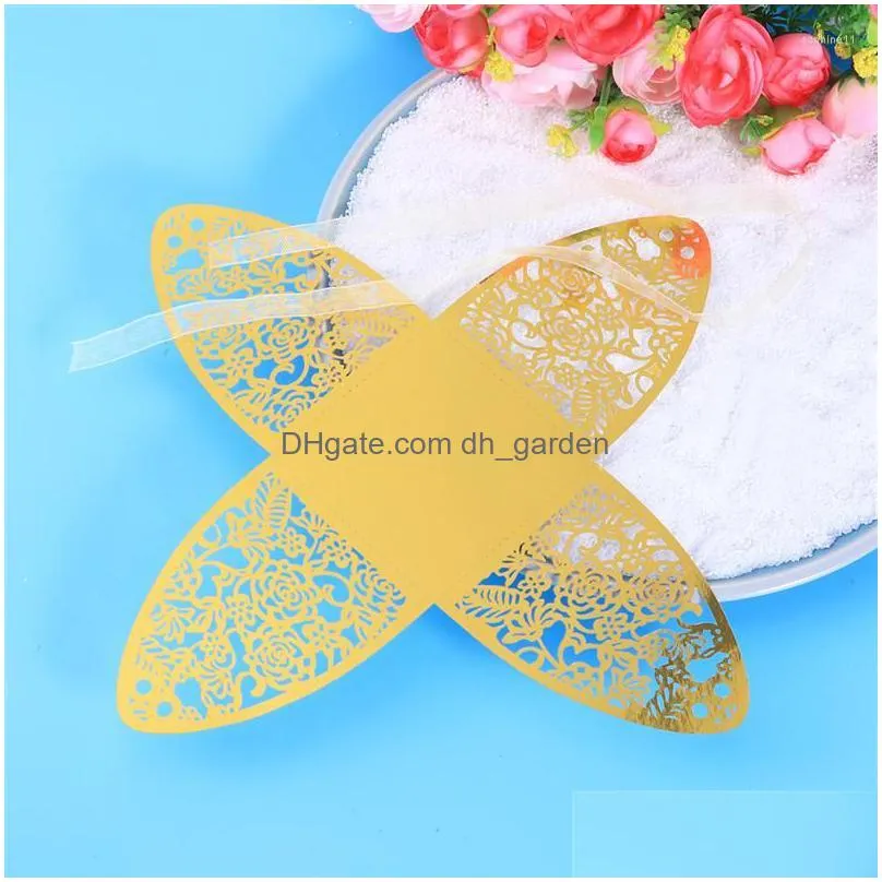 gift wrap 50pcs laser cut flower wedding candy box for guest favors and gifts christmas birthday