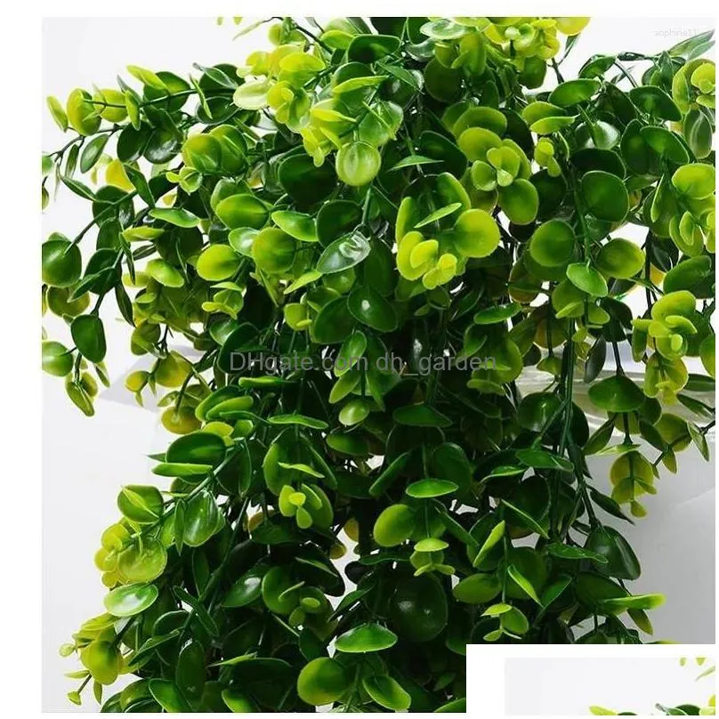 decorative flowers artificial vine eucalyptus wall hanging simulated green plants false home garden wedding outdoor decorati