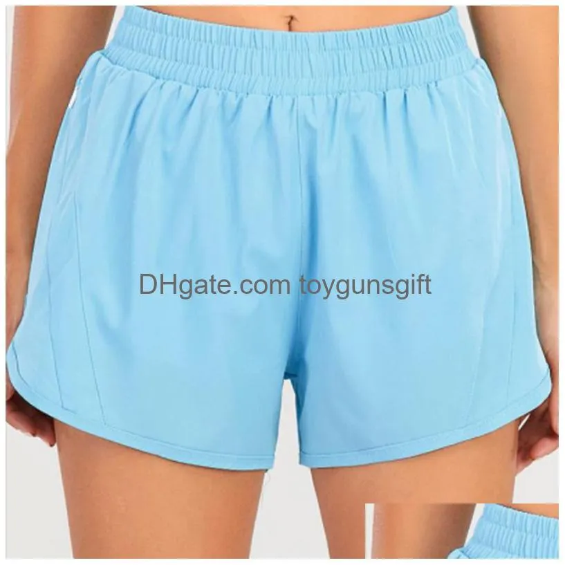 Womens Yoga Outfits High Waist Shorts Exercise Short Pants Fitness Wear Girls Running Elastic Adt Sportswear Drop Delivery Dhg0Q
