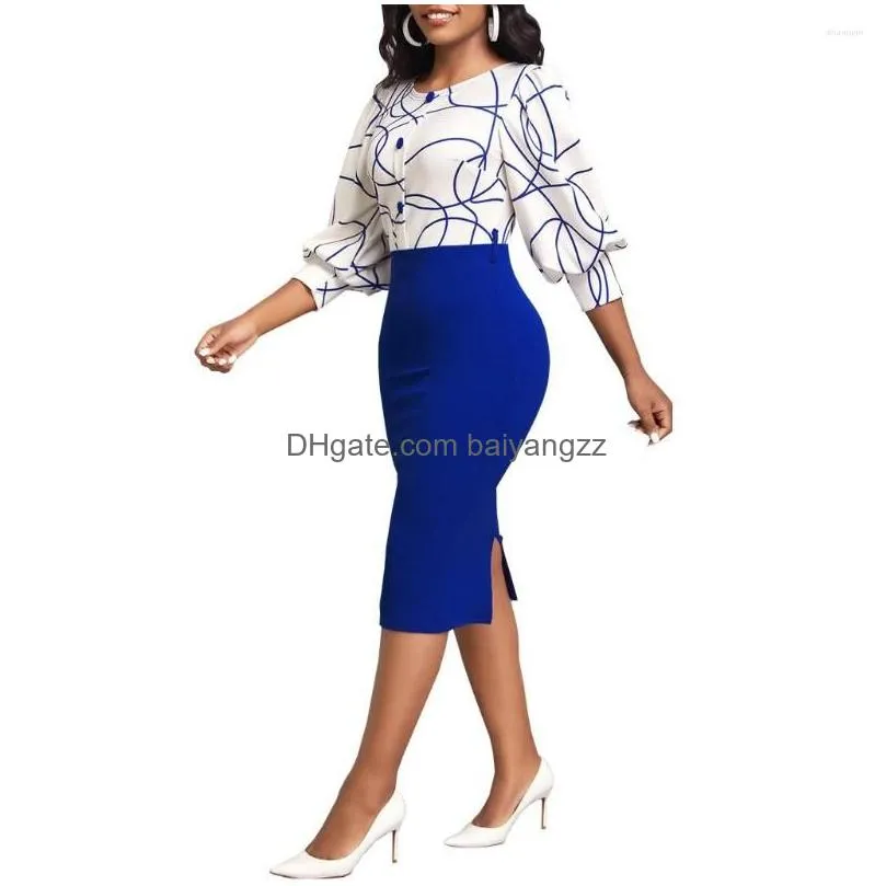 Basic & Casual Dresses Casual Dresses Office Dresse For Women Professional Fashion Work Midi Dress Lady Slim Bodycon Elegant Party Ves Dhzco