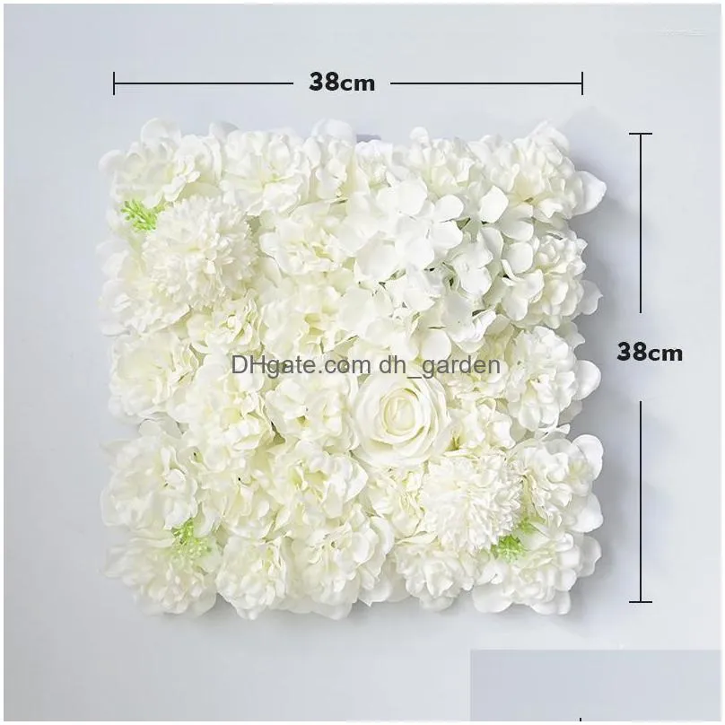 decorative flowers artificial flower wall background rose decoration wedding 3d party simulation