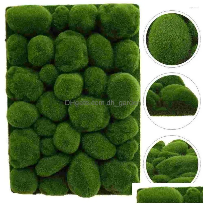 decorative flowers plants decor simulated moss decoration artificial fake grass pad silk cotton simulation