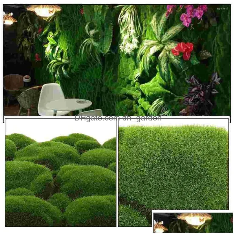 decorative flowers plants decor simulated moss decoration artificial fake grass pad silk cotton simulation