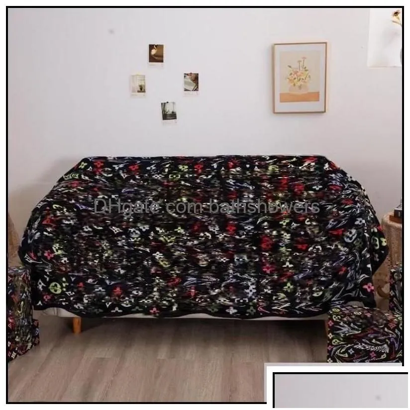 blankets 9 colors designer blanket printed old flower classic design delicate air conditioning travel bath towel soft winter dat
