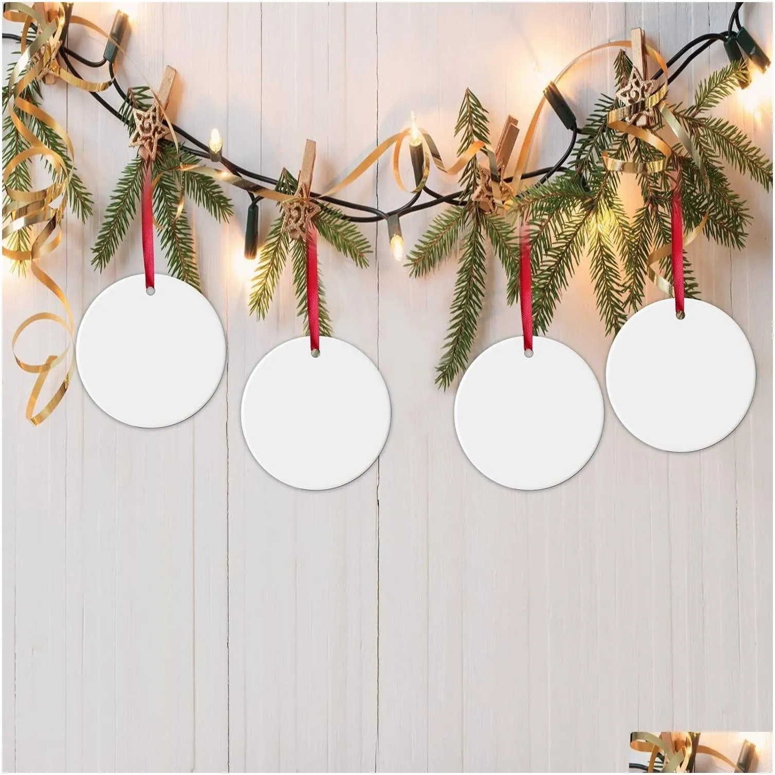 party supplies sublimation ornament blanks ceramic ornaments for christmas tree decorations