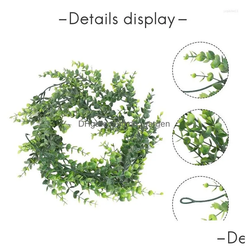 decorative flowers artificial garland vines faux eucalyptus greenery wedding backdrop arch wall decor 6 feet