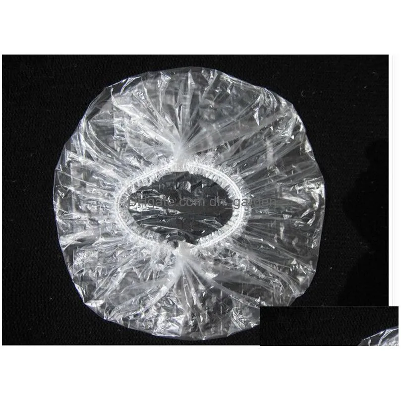 shower caps portable cap disposable clear spa hair salon showers caps home bathing elastic