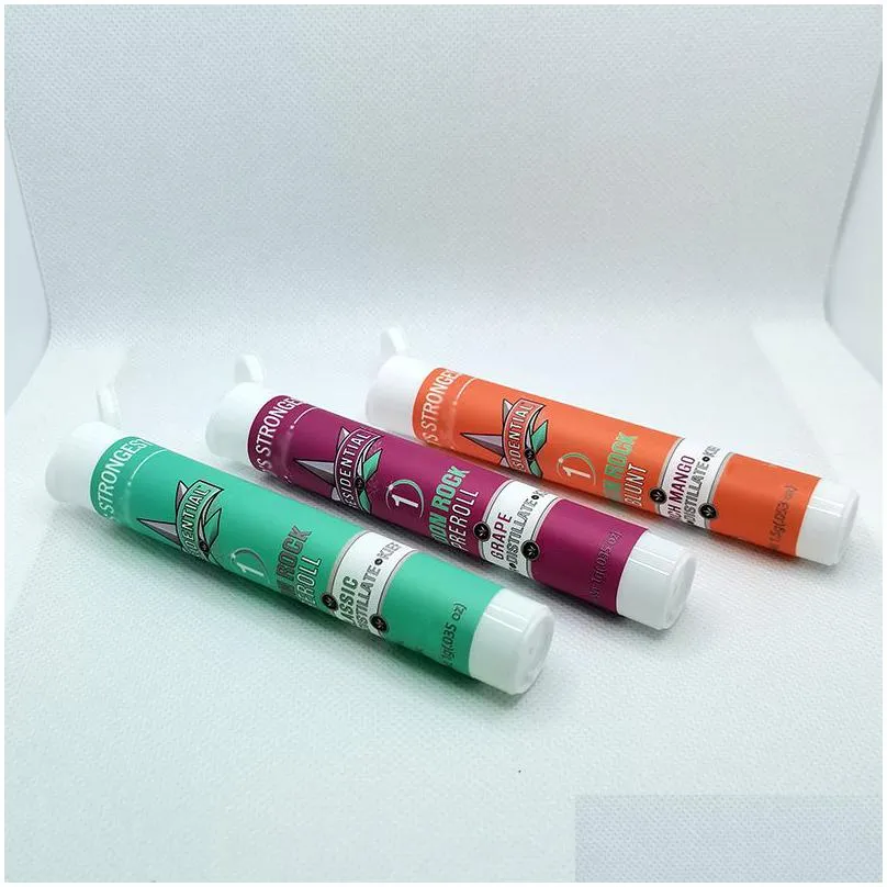 wholesale 1.5g presidential blunt tubes bottle with customized stickers 1g moonrock plastic children resistant preroll tube